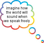 speech bubble speak freely left bubble